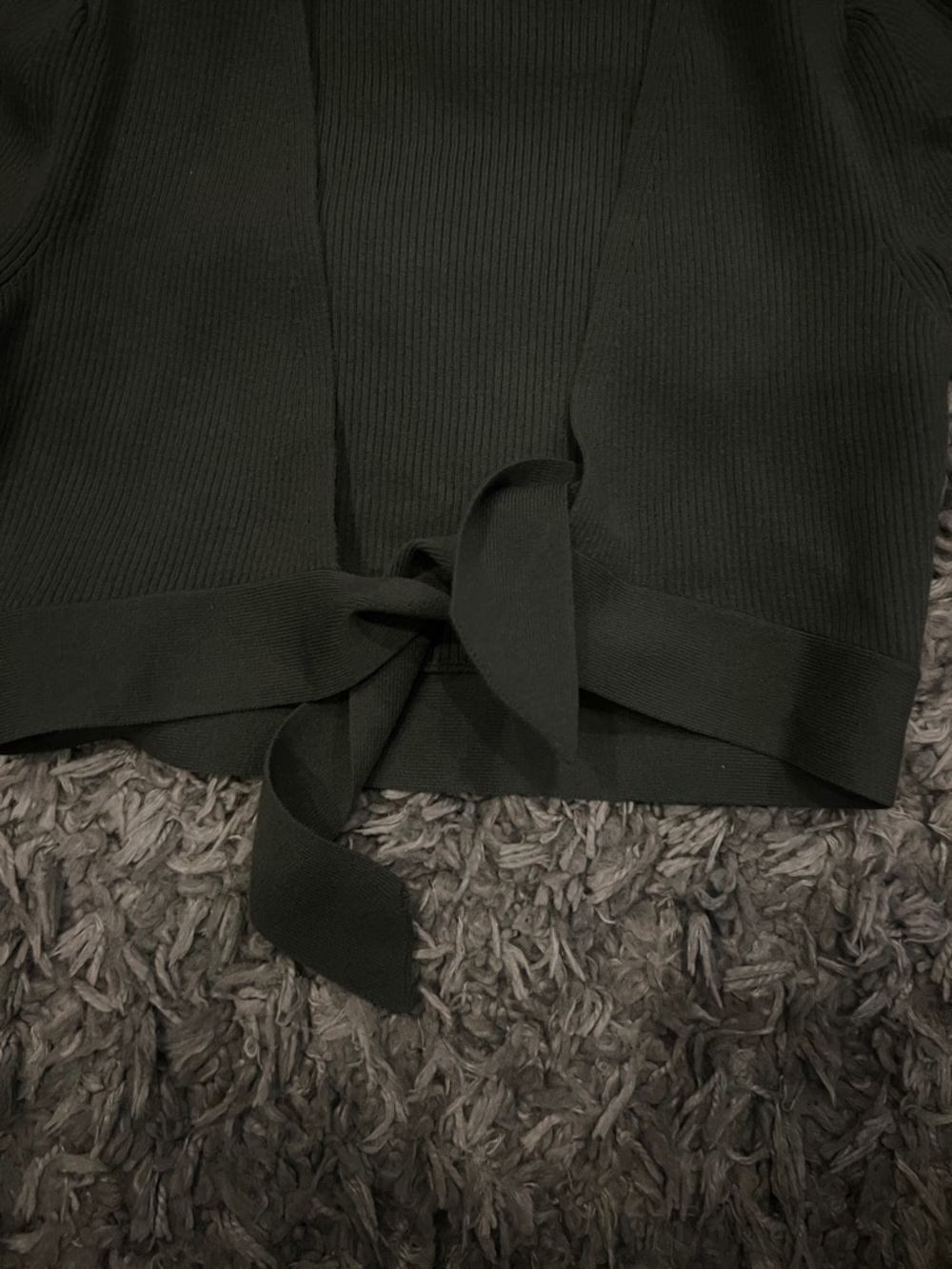 Wilfred Olive Green Cropped Tie-Front Cardigan - Picture 4 of 5